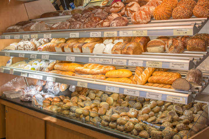 Brotsortiment der Bäckerei und Konditorei W. Soumagne GmbH in Neuss